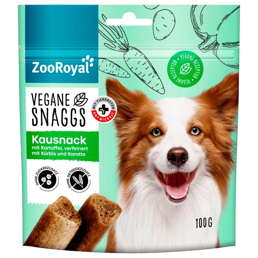 ZooRoyal Vegane Snaggs Kausnack Kartoffel, Kürbis & Karotte 100g